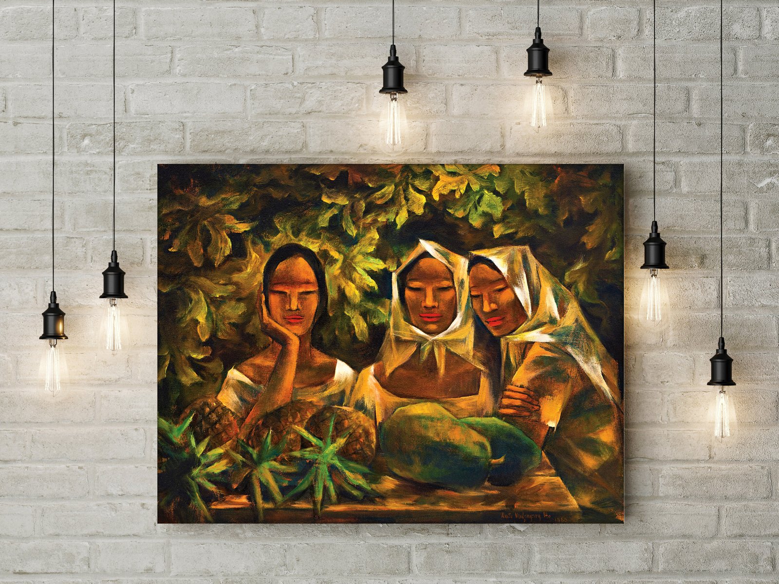 Anita Magsaysay-Ho | Fruit Vendors | 1960 | Painting Poster | Wall